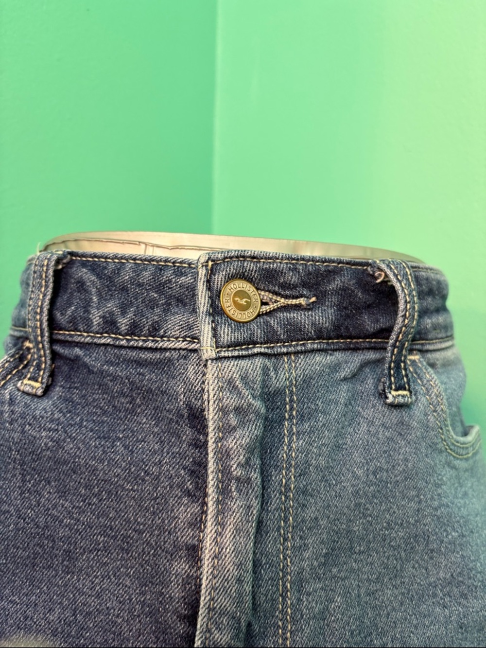 Hollister Ultra High Rise Mom Jean Patchwork Ankle Jeans - Picture 2 of 12